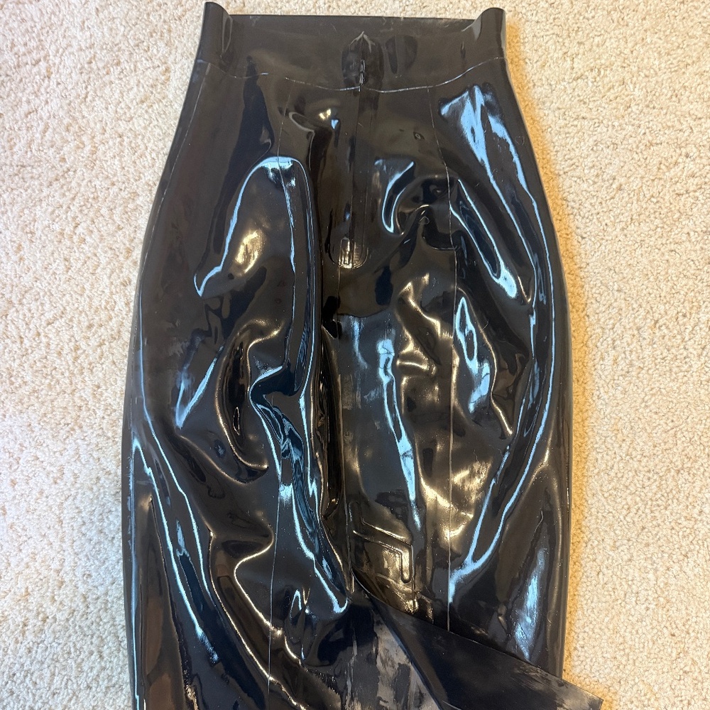 Atsuko Kudo Latex Midi Pencil Skirt